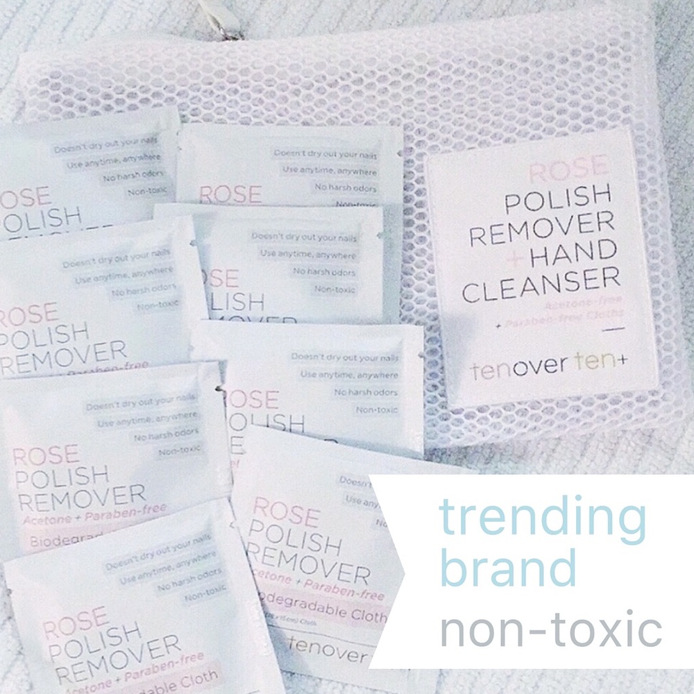 SOLD new: TenOverTen nail polish remover wipes